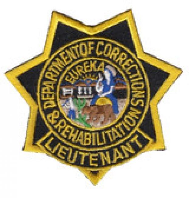 CALIFORNIA DEPT OF CORRECTIONS & REHABILITATION, CDCR LIEUTENANT BADGE PATCH - SEW ON.